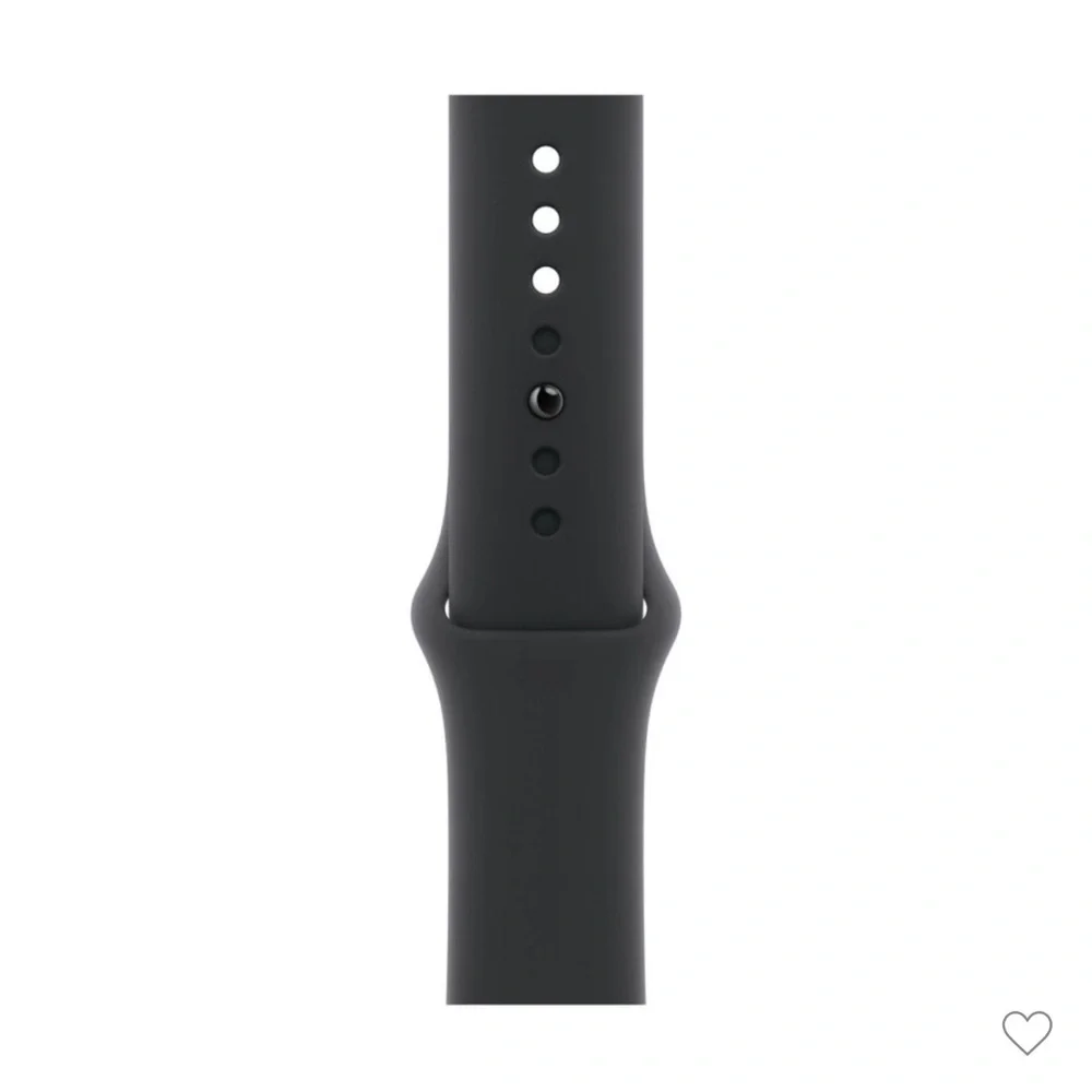Apple 46mm Black Silicone Sport Band